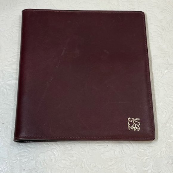 Warden-Brooks, Ltd Leather Burgundy Note Pad Small Book Cover Binder 6.5"x7" - Picture 2 of 15
